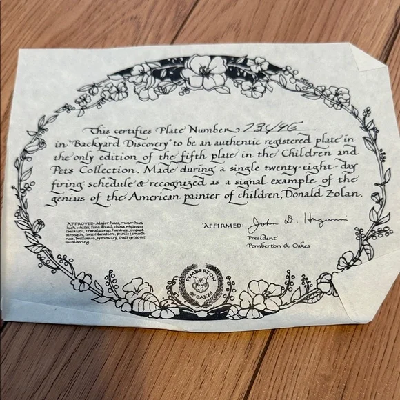 Backyard Discovery Collector's Plate - Picture 3 of 3